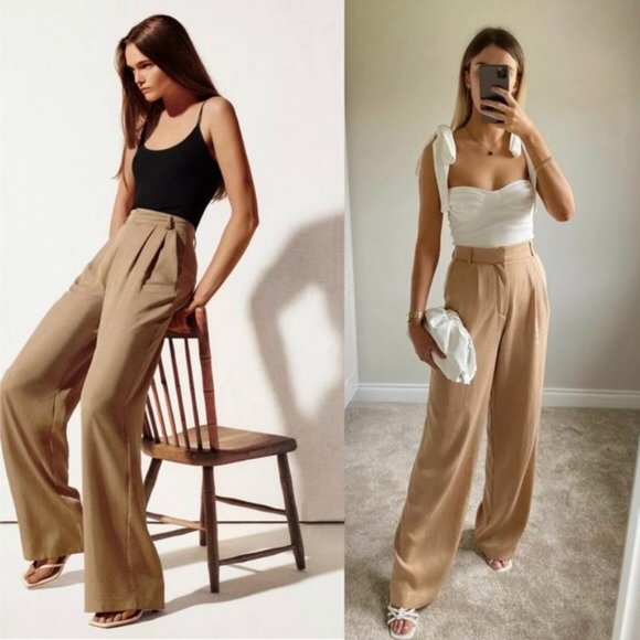 Zara Pants - NWT Zara Blogger Favorite High Rise Wide Leg Pants
